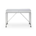 thumbnail image 3 of Marcelino Wooden Desk White/Silver 43.3L x 21.6W x 30H 2 Storage Drawers, 3 of 11