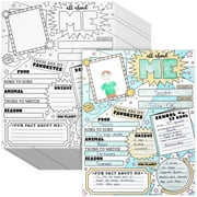 30 Pack Kids All About Me Classroom Posters for Kindergarten, Elementary School Students (17 x 22 In)