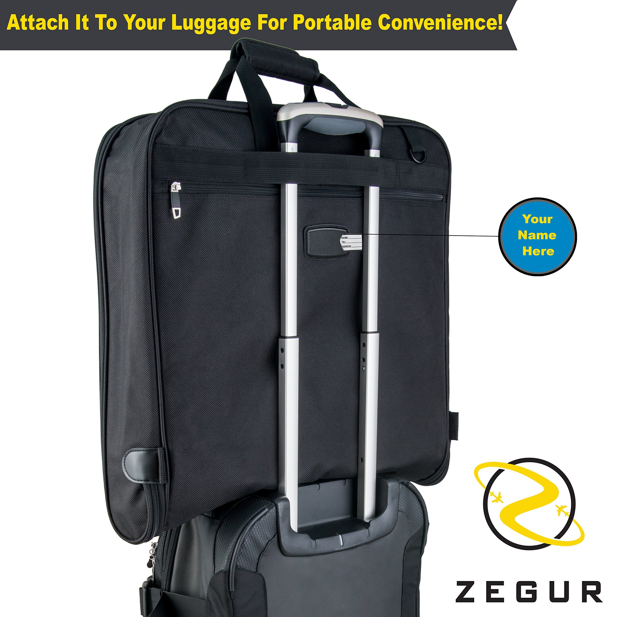 ZRSUN Garment Bag for Travel, Carry On Garment Bag,3 in 1 Hanging Suitcase .