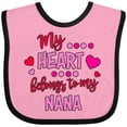 thumbnail image 3 of Inktastic My Heart Belongs to my Nana Boys or Girls Baby Bib, 3 of 4