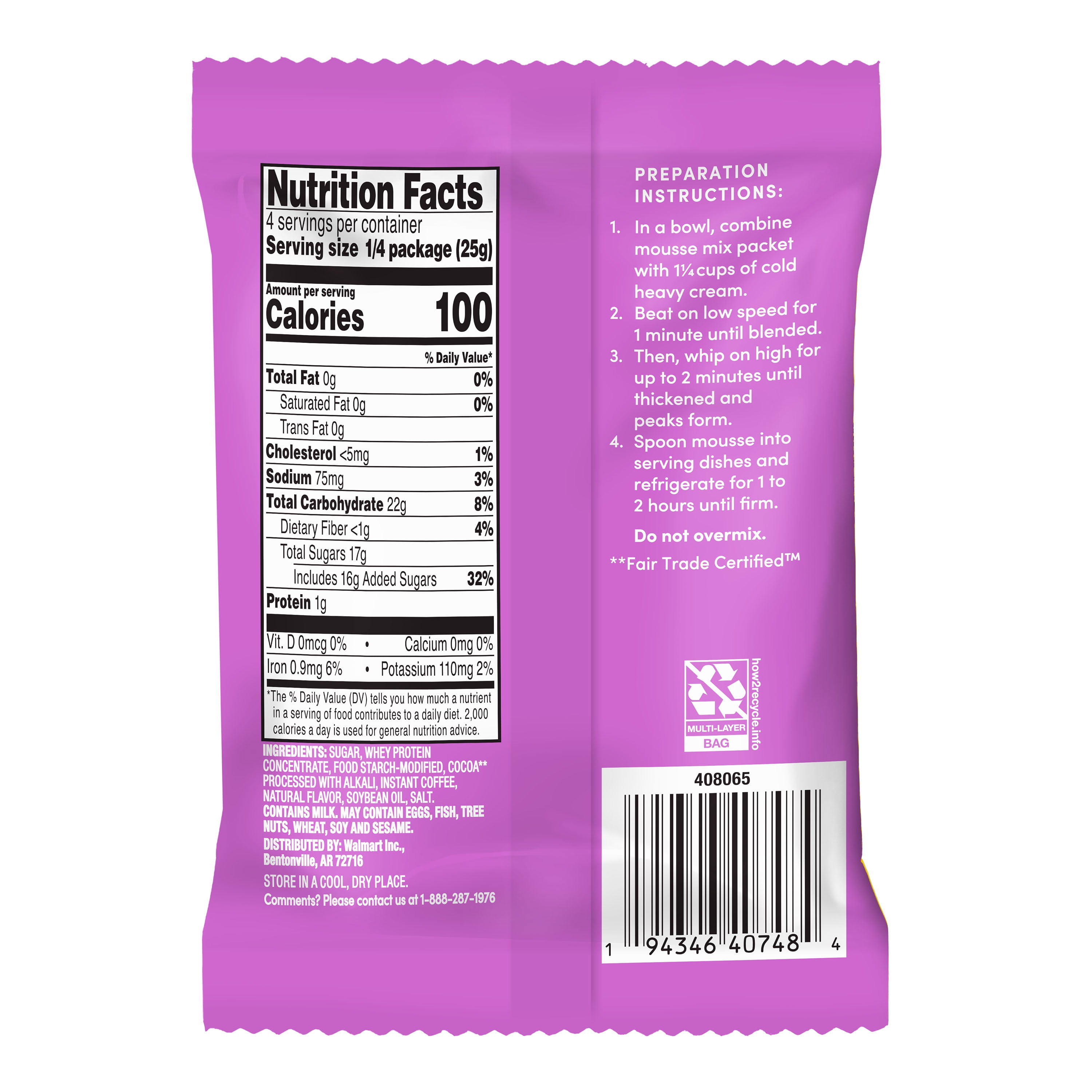 (10 pack) bettergoods Mocha Instant Mousse Mix, 3.53 oz