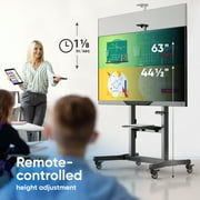 ONKRON Motorized Mobile TV Stand for 50-100 TVs up to 265 lbs Adjustable TV Lift Tilting, 43” long