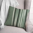 thumbnail image 3 of Creative Products Green Thin Stripes 18x18 Indoor / Outdoor Pillow, 3 of 3