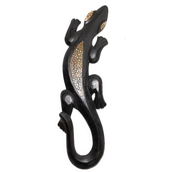 Gecko Wall Plaque 20" Tribal - Primitive Decor Wall Hanging | #nmk2201450