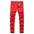 thumbnail image 2 of Huanglei Boys' Jeans Trousers Waist Boys Jeans Trousers With Pocket Baggy Pants Vintage Trousers Outdoor Trousers Hop Streetwear Work Trousers Children Size 100 16 Boys Joggers Cargo Pants, 2 of 6