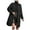 Black, variant on Women's Diamond Quilted Jacket Zipper Up Hooded Long Lightweight Padding Down Coat with Pockets Black L