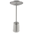 thumbnail image 4 of Home Square Monty Dome Base Modern Brushed Metal Side Table in Silver - Set of 2, 4 of 4