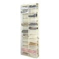 thumbnail image 1 of 26 Section Over the Door Shoe Shelves Large Hanging Shoe Organizer with Hooks and Clear Window Foldable Shoe Storage Rack Space Saving Shoe Display Shelves Stand for Shoes Hat Toys Home, 1 of 10