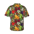 thumbnail image 3 of Daiia Begetable Hawaiian Shirt for Men Gentle Cotton Regular Short Sleeve Casual-Large, 3 of 9