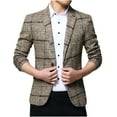 thumbnail image 1 of Mikilon Fine Check Woolen Men's Slim And Handsome Suit Top, 1 of 6