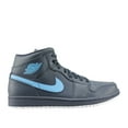 thumbnail image 2 of Air Jordan 1 Mid Men's Shoes Obsidian/University Blue-White 554724-405, 2 of 6