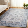 thumbnail image 2 of SAFAVIEH Tucson Candis Oriental Machine Washable Area Rug, Blue/Beige, 5' x 8', 2 of 9