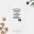 thumbnail image 4 of I Am Proof That God Answers Prayers - Baby Clothes - Funny Newborn Bodysuit Outfits for Boys And Girls White-style-1 18months, 4 of 7