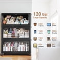 thumbnail image 4 of Broview V70 Stackable Storage Bins Extra Large 320 Gallon (1280 Quart), Plastic Box, Stackable & Foldable, Clear Doors, Magnetic Closure, 360° Wheels, Black 8pack, 4 of 7