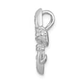 thumbnail image 2 of Sterling Silver Rhodium-plated CZ Fleur de Lis Pendant, 2 of 3