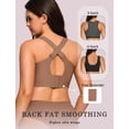 thumbnail image 3 of Sujetador inalámbrico de gelatina Bra OEAK para mujer, talla grande, café XXL, 3 of 8