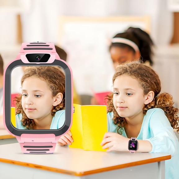 GJX Kids Smart Watch, for Boys Girls Ages 3-12, with Games Video Camera Music Player Call, 12/24 Hour Clock, Flashlight Calculator, HD Touchscreen, Fun Learning Companion (Pink)
