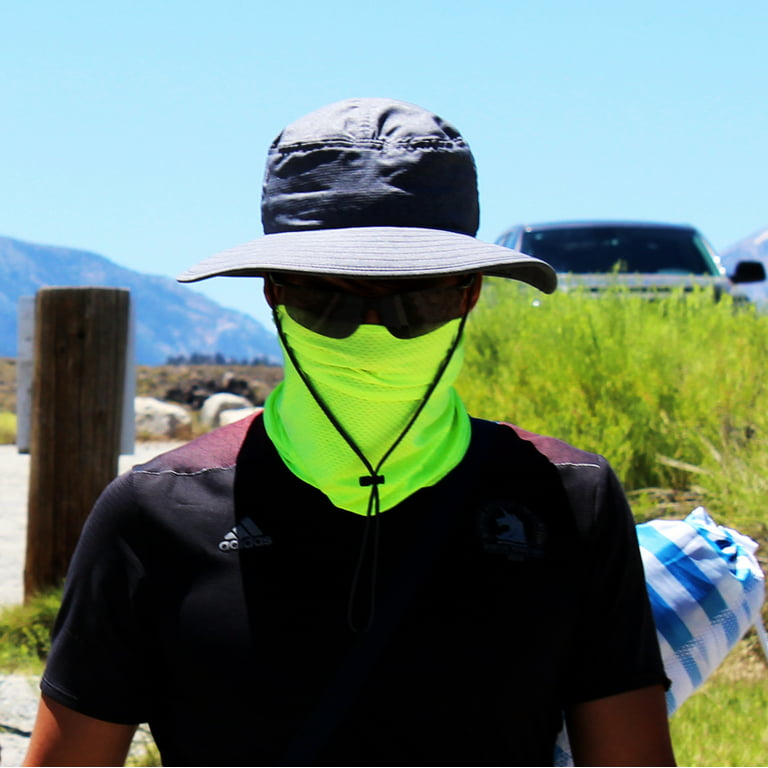 Neck Gaiter Face Mask Ultra Breathable Mesh Cooling Fabric Sun Shield Tube Bandana Ice Gadget, Women's, Size: One size, Black
