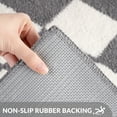 thumbnail image 5 of Exclusivo Mezcla Bathroom Rugs Mat 17x24, Extra Soft Non Slip Absorbent Water Microfiber Bath Rugs, Machine Washable Quick Dry Bath Mats for Bathroom Floor, Shower, Home Decor, Checkered Grey, 5 of 8