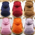 thumbnail image 3 of Puppy Pet Hooded Sweatshirt Autumn Winter Two-legged Pocket Cat Dog Clothes, 3 of 8