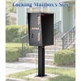 thumbnail image 2 of Esheno All in One Locking Mailbox Galvanized Steel with Combo Lock Key Weatherproof for Mail Packages Black, 2 of 7