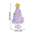 thumbnail image 3 of Bomd Mini Glass Christmas Decoration, Crystal Decoration With Colorful Lights And Golden Star, for Holiday Celebrations, Home, Office, Desk, Party Decor And Christmas Gift(Purple White), 3 of 7