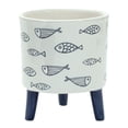thumbnail image 4 of Melrose Set of 12 Nautical Fish Footed Pots 6", 4 of 4