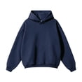 thumbnail image 2 of Styesk Mens Shirts Men's Leisure Hooded Sweatshirt Solid Color Shoulder Sleeves Long Sleeved, 2 of 8