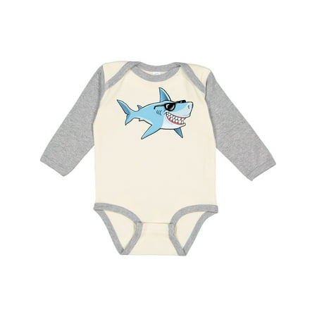

Inktastic Suave Shark with Sunglasses Gift Baby Boy or Baby Girl Long Sleeve Bodysuit