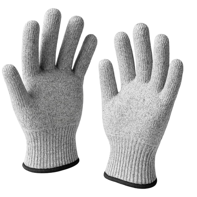 Guantes Anticorte Nivel 5 para Cocina, Jardinería y Trabajo Industrial | Protección de Manos con Fibra HPPE | Resistente y Cómodo | Talla M | Unisex Color Gris