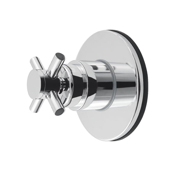 Kingston Brass KS4031DX Concord Single-Handle Six-Way Diverter Valve with Round Trim Kit in Polished Chrome
