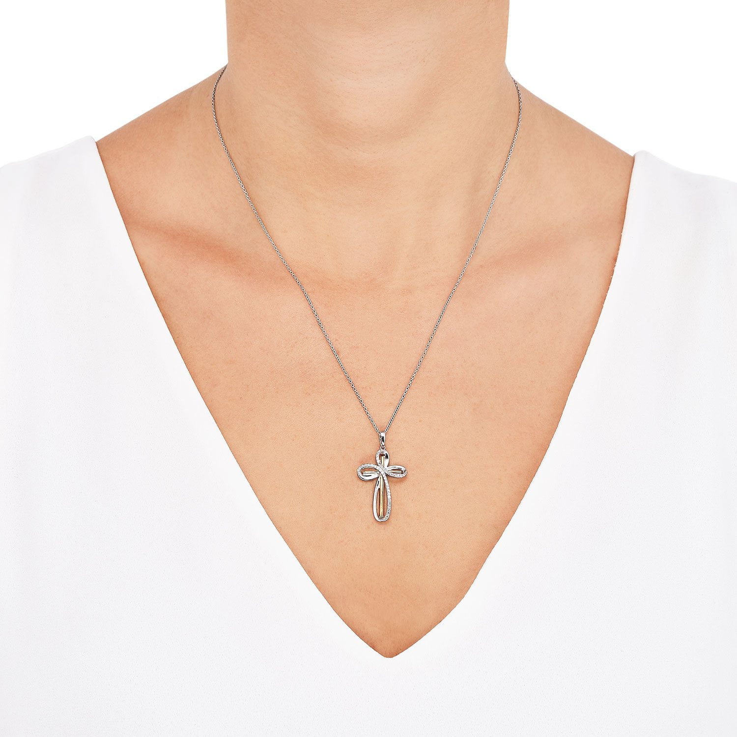 アクセサリー No.42 00s cross necklace gunda handmad Esquire Diamond Accent Cross Pendant with Gun Metal
