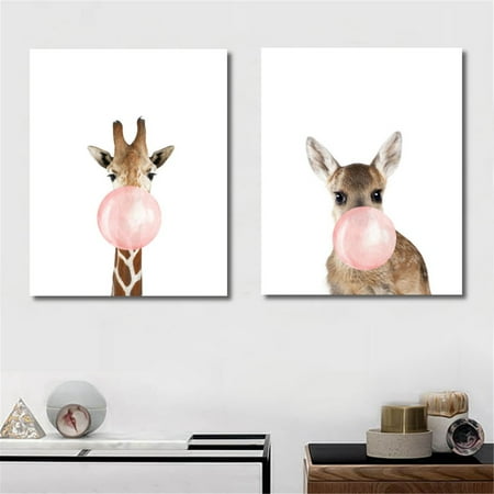 Funny Koala Bear Zebra Canvas Art Oil Printed Paintings Baby Room