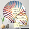 thumbnail image 3 of Designart "Sky's Impressionist Dream" Sky Baptist Fan Round Wall Mirror - Landscapes Oval Printed Decorative Mirror - Multiple Color Options, 3 of 5