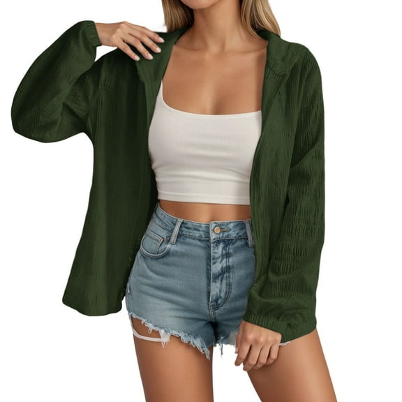 DuoJiaJ Plus Size Women's Casual Zip Up Hooded Jacket Lightweight Sun Outerwear For Everyday Wear Womens Winter Jacket Green L