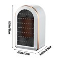 thumbnail image 4 of XWSHYW Electrodomésticos Calentador Ventilador Ambiente Circulación Calefacción Ventilador 2 Patrones 1200W Protección Contra Sobrecalentamiento Personal Piso Pequeño para Oficina En Casa, 4 of 7