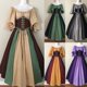 thumbnail image 2 of Disfraz medieval para mujer, corsé de Halloween, vestido gótico renacentista, vestido de fiesta de manga acampanada de talla grande, ropa de cosplay, 2 of 5
