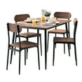 thumbnail image 3 of Mainstays 5-Piece Modern Wood & Metal Dining Room Set, Seats 4 for Indoor, Walnut Color, 3 of 13