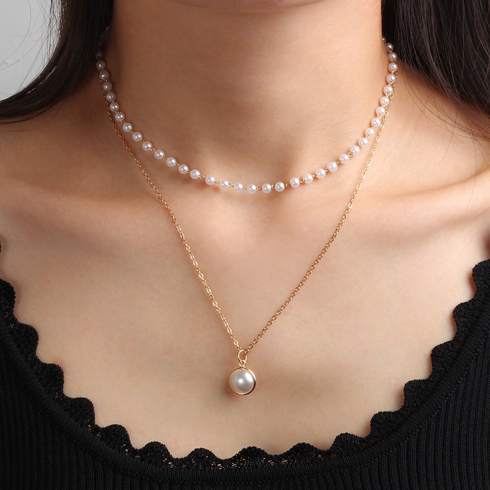 Women's Necklace Simple Style Double 