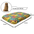 thumbnail image 2 of Colorful Pet Bed, Cartoon Image of Bugs as Bumblebee Ladybug Mosquito Dung Bettle in Square Tiles, Resistant Pad for Dogs and Cats Cushion with Removable Cover, 24" x 39", Multicolor, by Ambesonne, 2 of 4