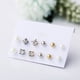 thumbnail image 1 of Pendientes para mujer, regalos para mujer, pendientes de perlas con incrustaciones de diamantes y flores, joyería para mujer, regalo, pendiente de aleación, 1 of 5