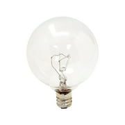 GE Incandescent Light Bulbs, 25 Watt, G16.5 Globe Bulbs, Small Base, 2pk
