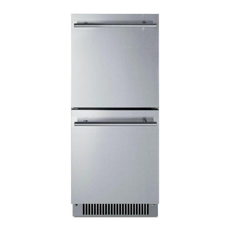 Summit 15-Inch 2.8 Cu. Ft. ADA Compliant Outdoor Double Drawer Compact Refrigerator - ADRD15OS