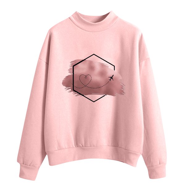 Gibobby Casual Sudadera para Mujer Mujer Manga Larga Ligero Sudadera Tops(Rosa,XL)