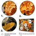 thumbnail image 3 of Designart "Orange Grey Marigold Brilliance Vibrant Blooms" Floral Metal Wall Decor Set, 3 of 5