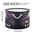 thumbnail image 2 of Collapsible 20" Round Storage Basket with Handles Laundry Hamper Open Storage Bins Halloween-themed Pumpkin, 2 of 6