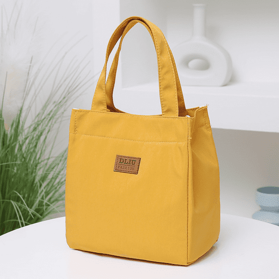 DLIU Thickened nylon yellow lunch bags, handbags, cutlery storage bags