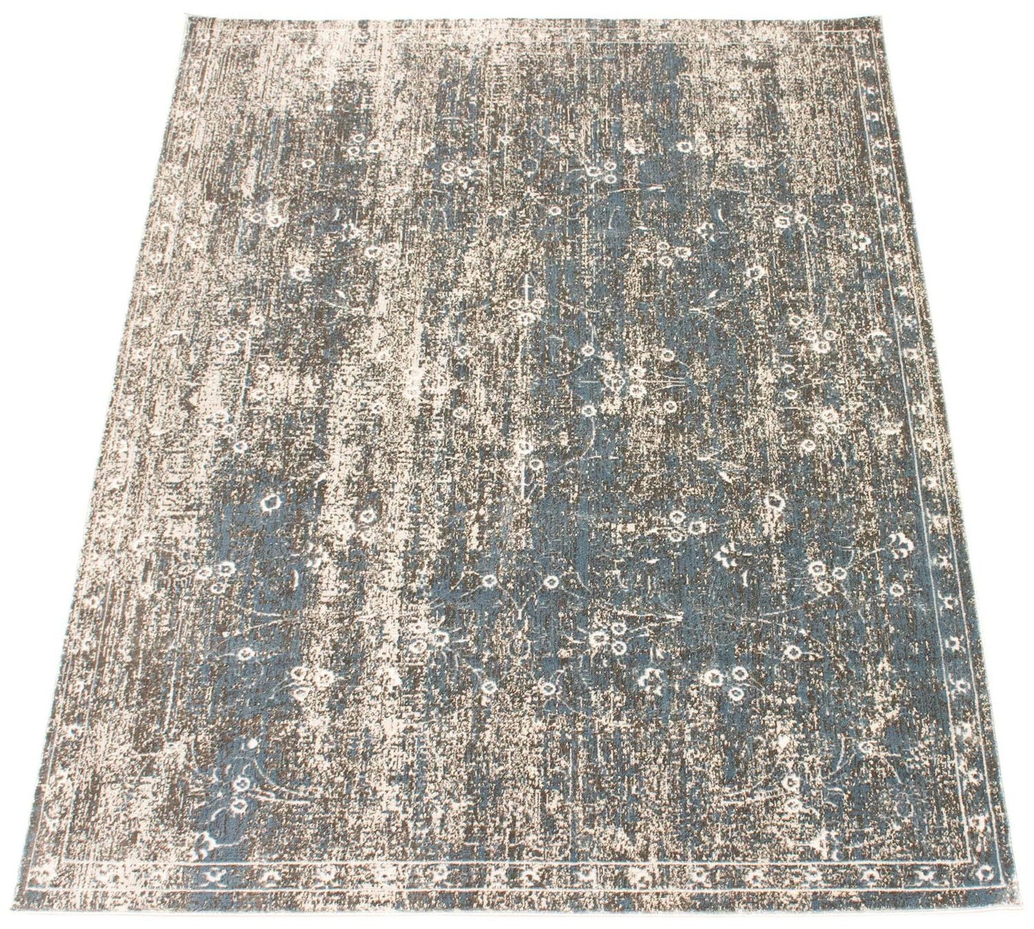 ECARPET Isla Blue, Grey Rug