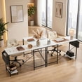 thumbnail image 6 of CONCETTA 49in Reversible L Shaped Computer Desk with Storage, Coner Desk with Wooden Desktop, CPU Stand and Side Bag for Home Office and Gaming, White, 6 of 9