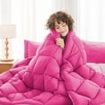 thumbnail image 4 of Juego de edredón MUXHOMO, tamaño queen, 7 piezas, reversible, rosa intenso, 4 of 9